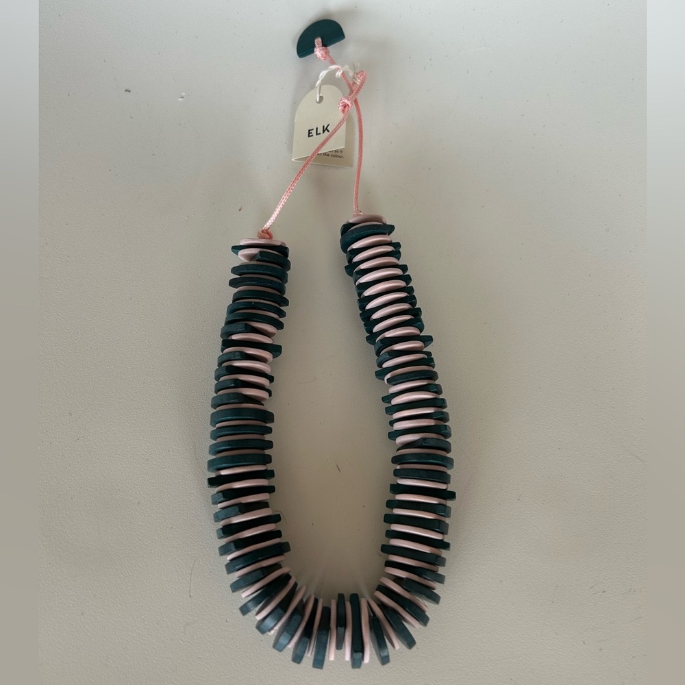 ELK the Label wood and cord necklace NWT